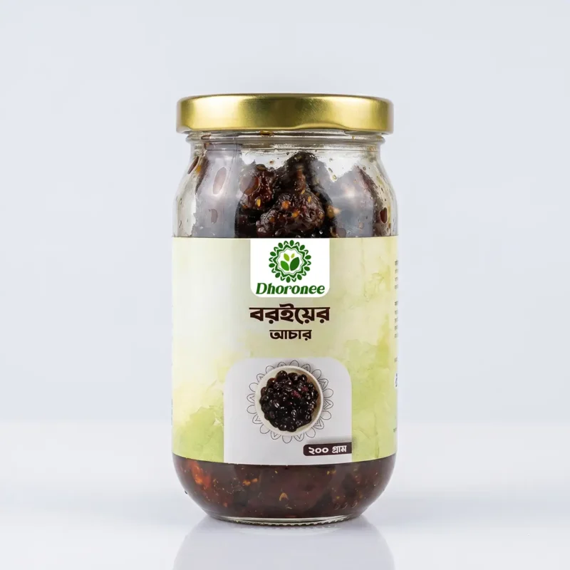 Dhoronee boroi achar pickle 200g jar packaging