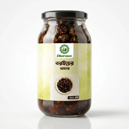 Dhoronee boroi achar pickle 500g jar packaging