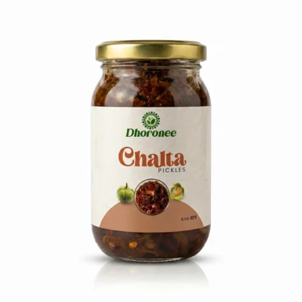 Dhoronee chaltar achar chalta pickle 200g jar packaging