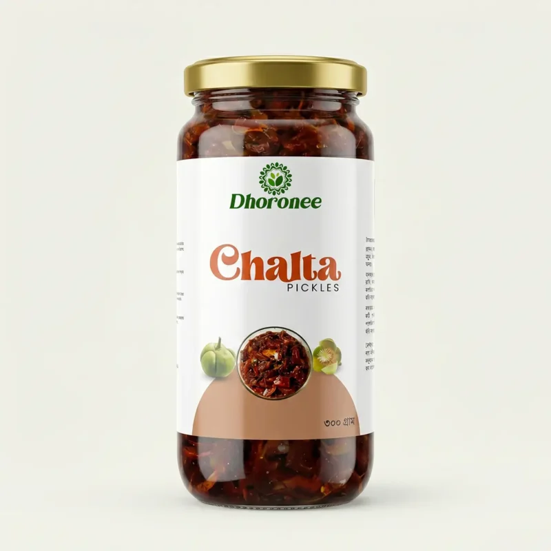 Dhoronee chaltar achar chalta pickle 300g jar packaging