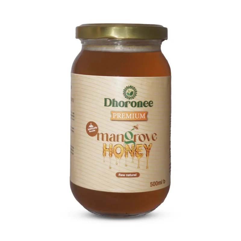 Dhoronee mixed flower honey 500ml raw natural honey jar packaging