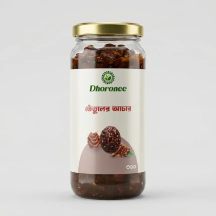 Dhoronee tetuler achar tamarind pickle 300g jar packaging